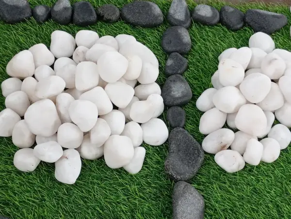 Premium 30-40mm White Decorative Pebbles for Home Decor, Landscaping thumbnail