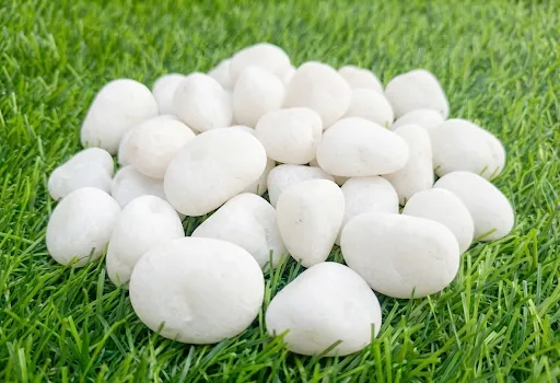 Premium 30-40mm White Decorative Pebbles for Home Decor, Landscaping thumbnail